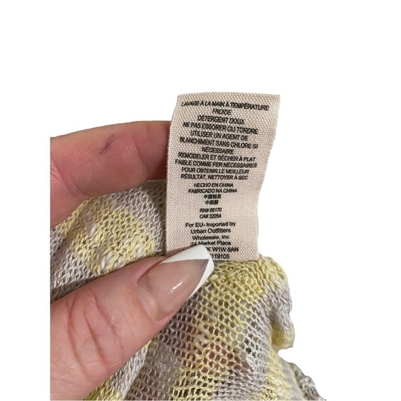 Free People Women's Stone/Beige/Yellow Cotton Cardigan Duster I Size: XS - Picture 9 of 9